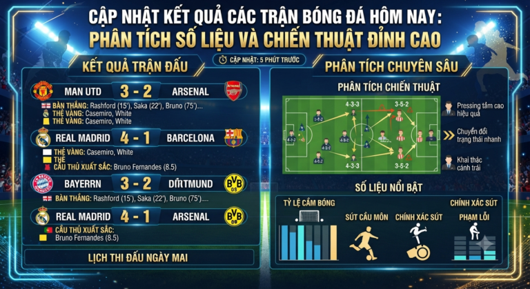 kết quả các trận bóng đá hôm nay