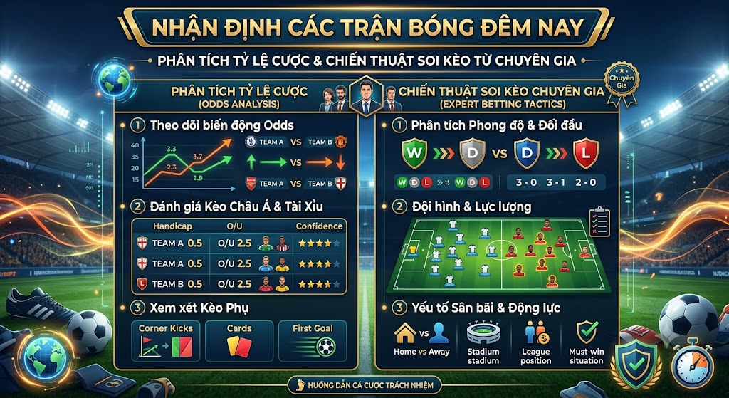 các trận bóng đêm nay